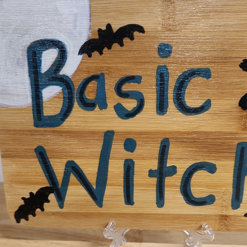 Halloween Witch Wooden Sign Hand Crafted 10 X 7 Inch - Picture 4 of 7